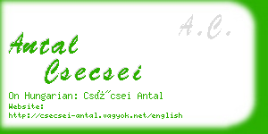antal csecsei business card